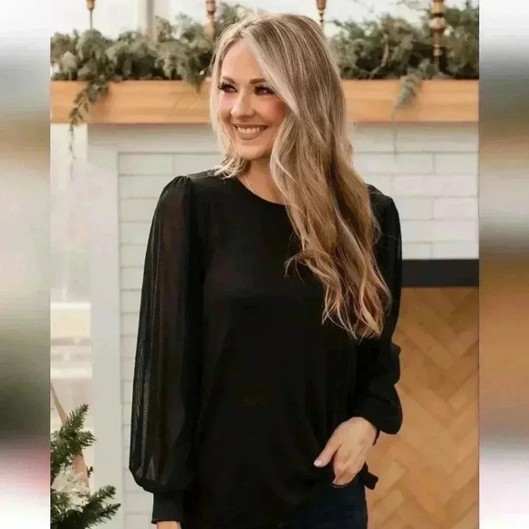 Joie Long Sleeved Smocked Top - Picture 2 of 6